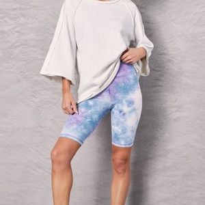 NWT Buttery Soft Tie Dye High Waist Biker Shorts